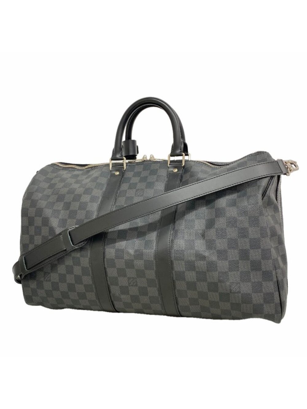 Louis Vuitton Boston Bag Damier Graphite Keepall Bandouliere 45 Black